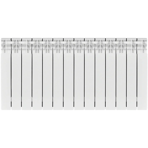 Биметаллический радиатор STOUT TITAN 500 - 14 секций, боковое, белый RAL 9016