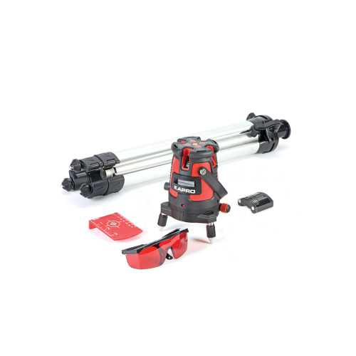 Уровень лазерный KAPRO (4 вертикали, 1 горизонталь, тренога, очки) 875SET