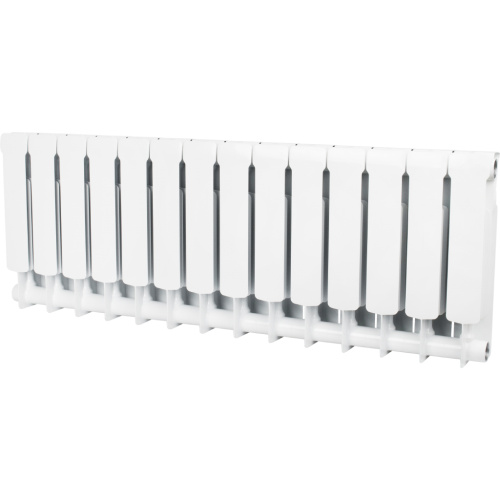Биметаллический радиатор STOUT Space 350 - 14 секций, боковое, белый RAL 9016