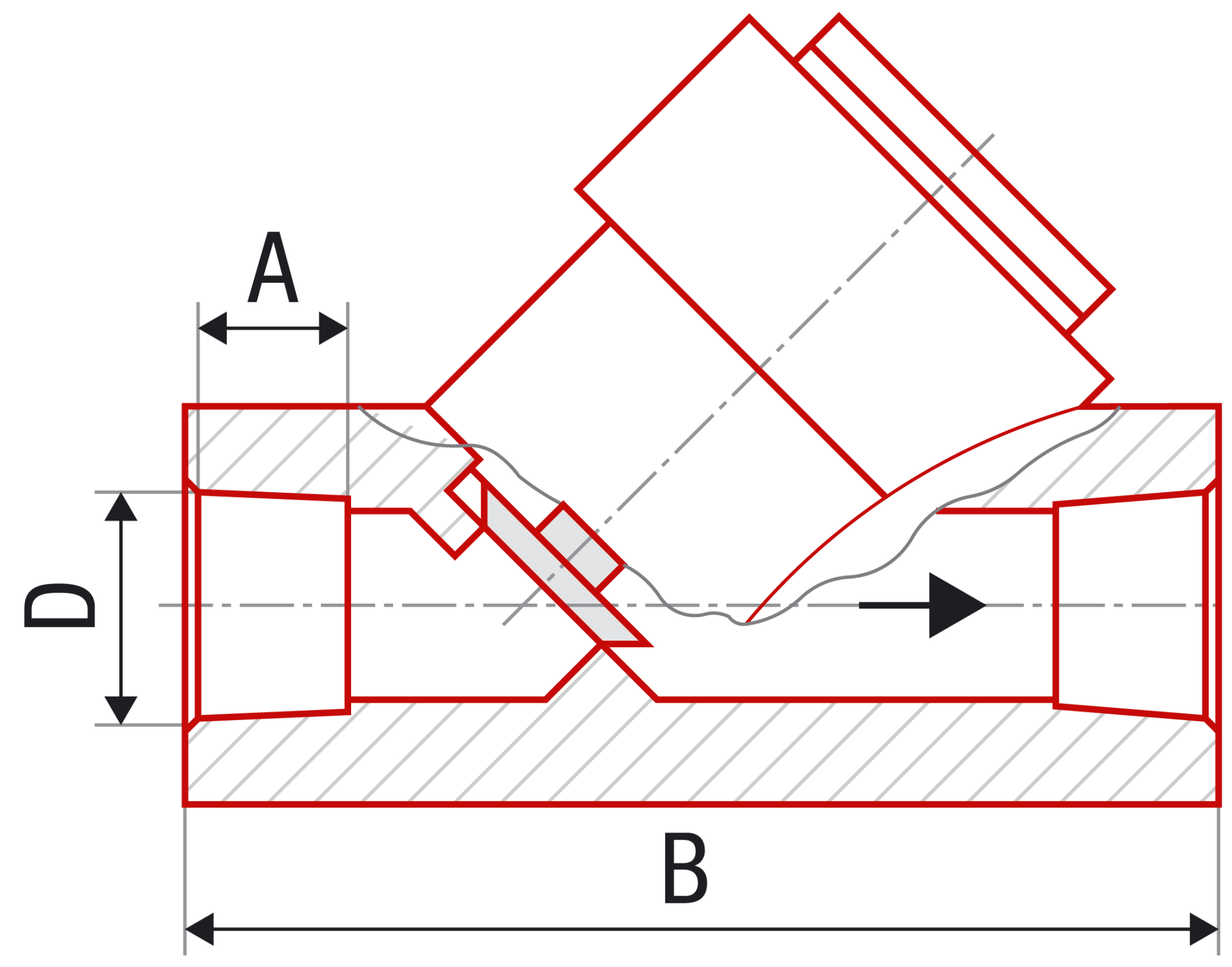Обратный клапан FV-plast 20х20 полипропилен AA281020000