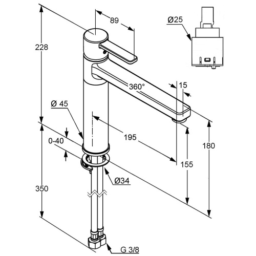 Смеситель для кухни Kludi Zenta 389730575 хром
