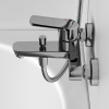 Смеситель для ванны и душа Abelsberg Lineara UNF25747CH, глянцевый хром