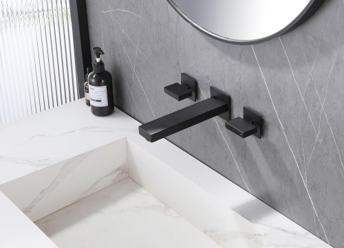 Смеситель для раковины ABBER Daheim AF82122B скрытого монтажа, черный матовый