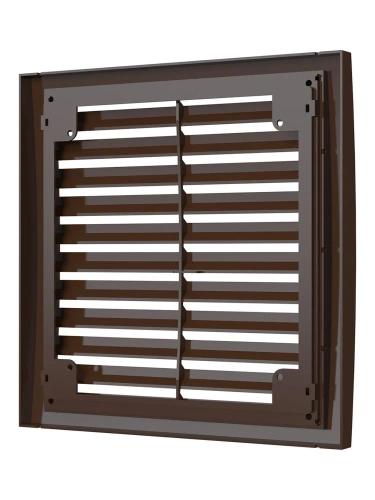 2020РРН кор, Решетка наружная ASA вентиляционная вытяжная 200х200, коричневая