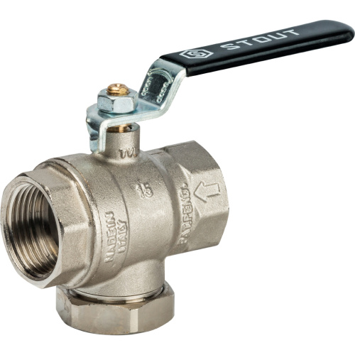 Кран шаровой с фильтром 1"ВВ ручка рычаг SVF 0001 000025