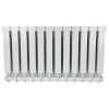 Биметаллический радиатор STOUT ALPHA 500 - 12 секций, боковое, белый RAL 9016