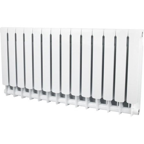 Биметаллический радиатор STOUT Space 500 - 14 секций, боковое, белый RAL 9016