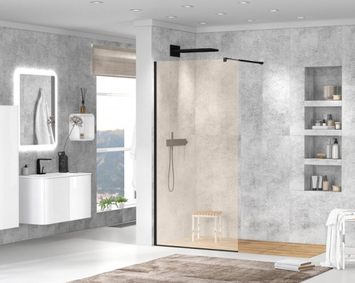 Душевая перегородка Cezares LIBERTA-L-1-140-C-NERO