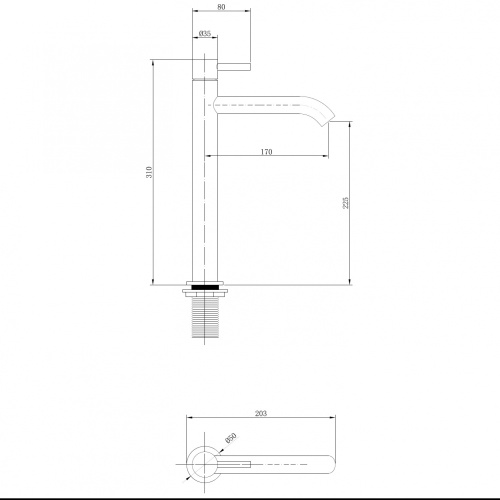 Смеситель для раковины ABBER Wasser Kreis AF8111 хром