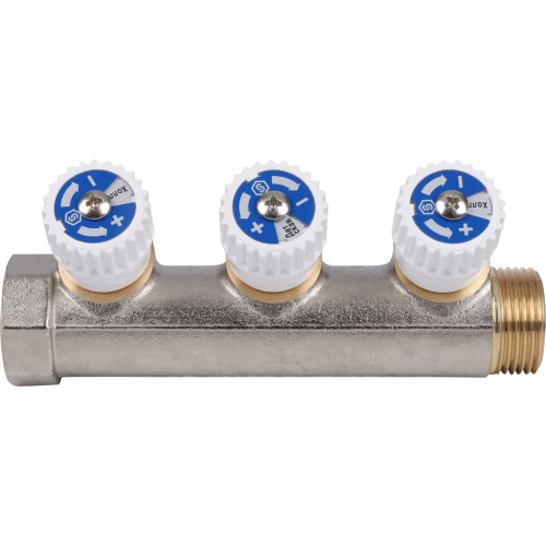 Коллектор 3 выхода STOUT 3/4"x1/2" с вентилями SMB 6851 341203