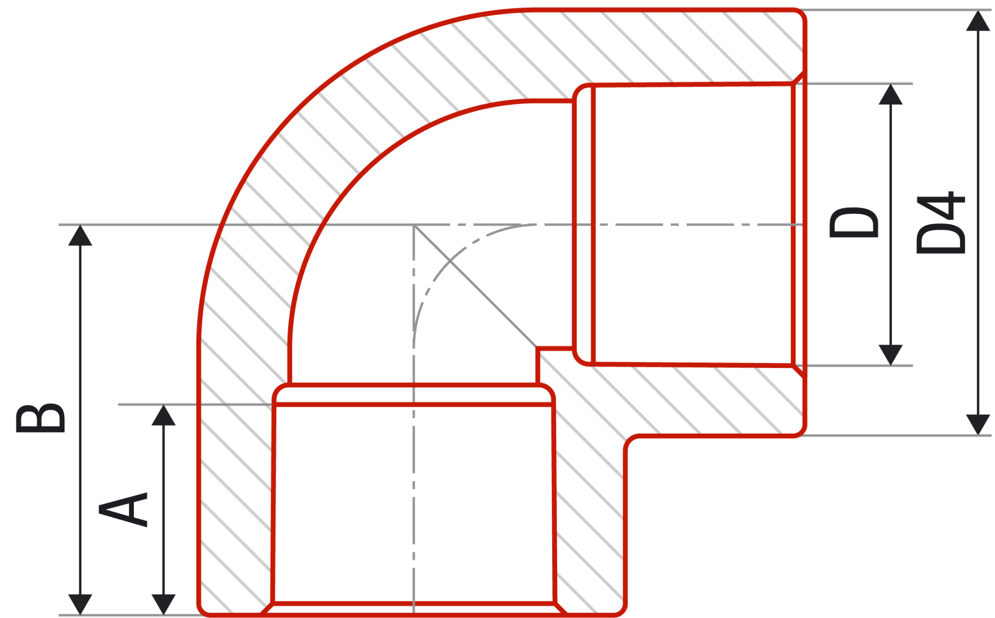 Угольник 90° FV-plast 25х25 полипропилен AA202025000