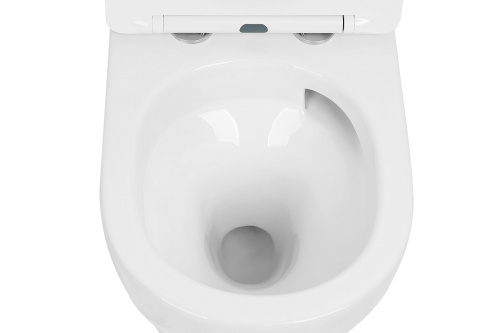 Комплект ABBER: унитаз Bequem AC1100T белый, инсталляция AC0105, клавиша AC0121NG никель