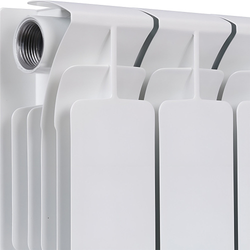 Биметаллический радиатор Rifar Base 200 - 6 секций, боковое, белый