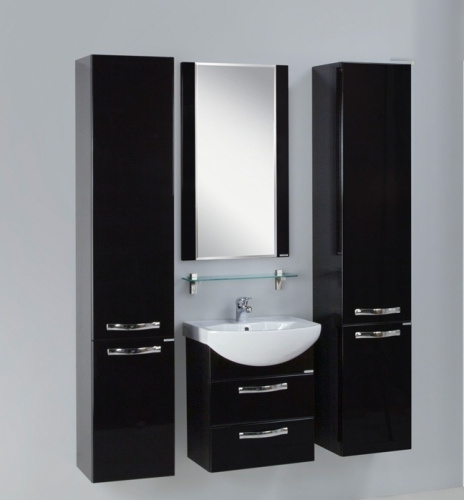 Тумба Акватон Ария 50 М черный, подвесная 1A140001AA950