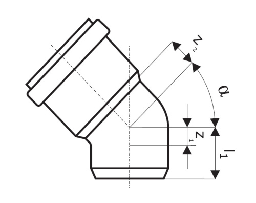 Отвод 90x87° PP HTB Ostendorf внутренняя канализация