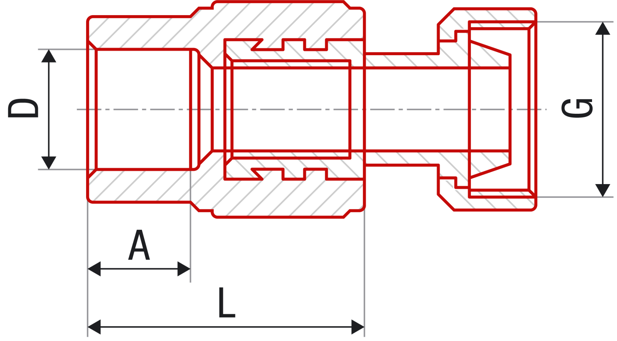 Соединитель евроконус с накидной гайкой FV-plast 20x3/4"В полипропилен AA257020034