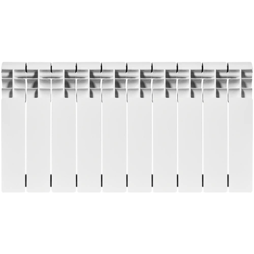 Биметаллический радиатор Rommer Profi Bm 350 - 10 секций, боковое, белый RAL9016