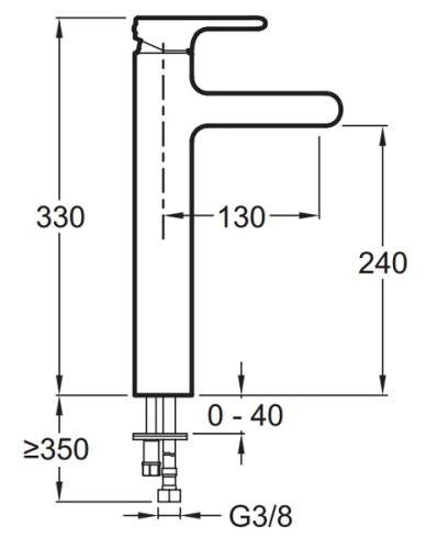 Смеситель для раковины Jacob Delafon Singulier E10861-CP хром, высокий
