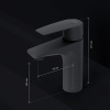 Смеситель для раковины AM.PM Gem F90A02122 излива 99 мм, черный