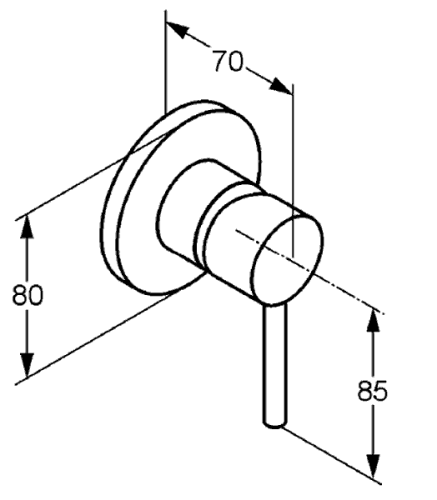 Смеситель для скрытого монтажа Kludi Bozz 389250576 Хром, высота 125мм, неполный комплект