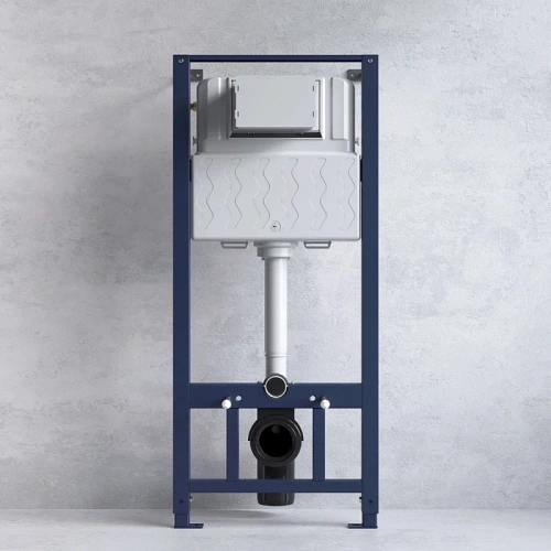 Унитаз с инсталляцией Am.Pm IS47001.111700 клавиша Pro S белый + Awe белый, безободковый, сиденье микролифт