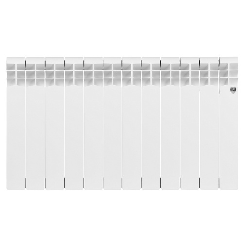 Алюминиевый радиатор Royal Thermo MONOBLOCK A 500 - 12 секций, боковое, белый