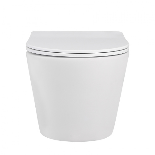 Подвесной унитаз ABBER Bequem AC1102MW белый матовый, безободковый