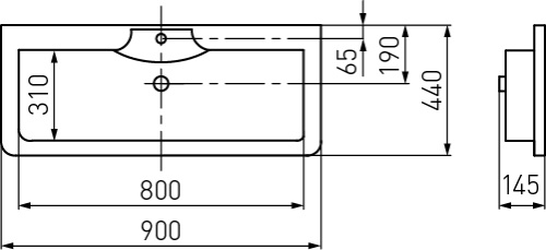 Раковина Акватон СИЕНА 900 мебельная 1A704031SN010