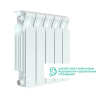 Биметаллический радиатор Rifar Monolit 350 - 5 секций, боковое, белый