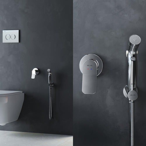 Гигиенический душ со смесителем Am.Pm X-Joy F40H85A00 хром, встраиваемый, шланг 1200, держатель