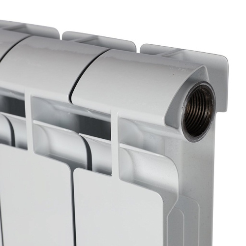 Биметаллический радиатор STOUT ALPHA 500 - 8 секций, боковое, белый RAL 9016