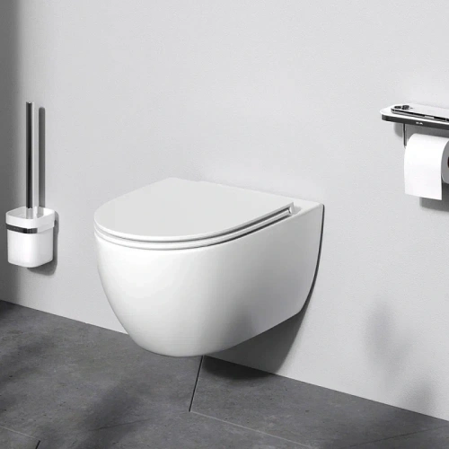 Унитаз с инсталляцией Am.Pm IS47001.111700 клавиша Pro S белый + Awe белый, безободковый, сиденье микролифт