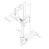 Душевая система Am.Pm Like F0780522 черный: смеситель с термостатом и изливом, стойка с верхним душем, ручной душ