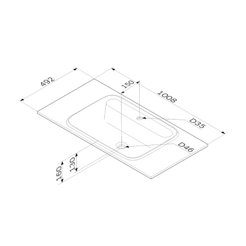 Раковина мебельная 100 Am.Pm Func M8FWPC01000WM белый матовый, литой мрамор