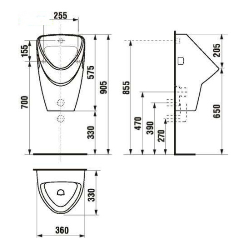 Писсуар Jika Livo 402000000001 белый, внутренний монтаж