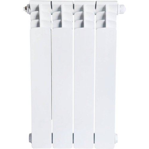 Биметаллический радиатор STOUT Space 500 - 5 секций, нижнее справа, белый RAL 9016