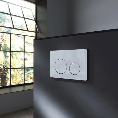 Унитаз с инсталляцией Am.Pm IS90151.8F1701 клавиша PrimeFit L хром + Func 54 белый, безободковый, сиденье микролифт