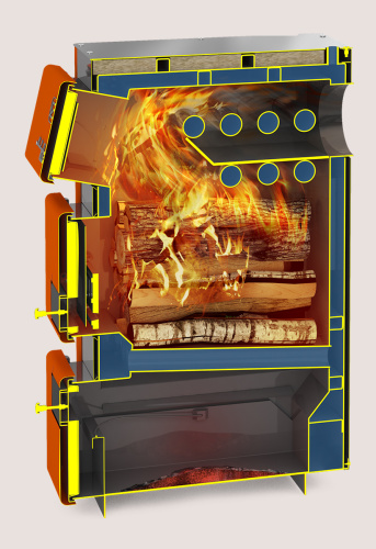 Котел твердотопливный 42кВт Теплодар КУППЕР ПРО-42 (2.0)