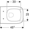 Подвесной унитаз Geberit Renova Compact Square, с укороченным вылетом 206145000