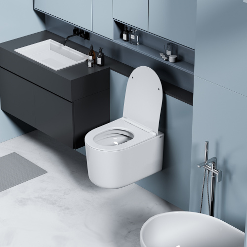 Подвесной унитаз ABBER Ultra AC1302 белый с ультратонким ободком