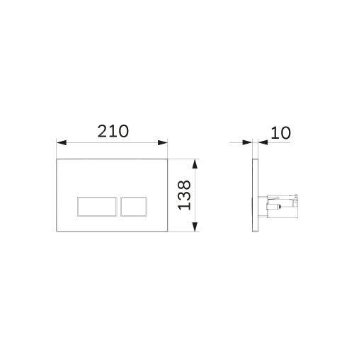 Кнопка для инсталляции пневматическая Am.Pm Pro S I047051 пластик, хром