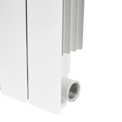 Алюминиевый радиатор STOUT ALPHA 500 - 12 секций, боковое, белый RAL 9016