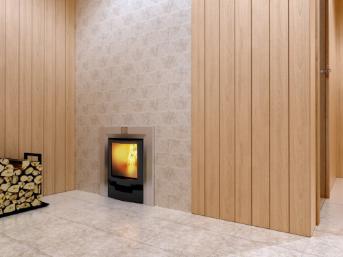 Печь банная Теплодар РУСЬ-СЕТКА-12 Л Панорама