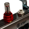 Коллектор отопления STOUT 1"нержа., 2x3/4" с расxодомерами, без кранов SMS 0927 000002