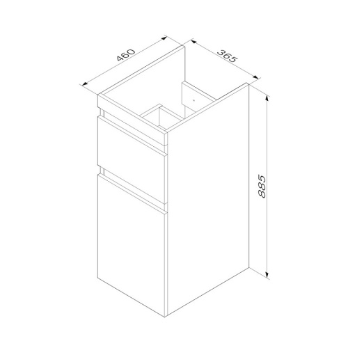 Раковина над стиральной машиной 100 Am.Pm X-Joy M85AWPL1001WG левая, белый, литой мрамор