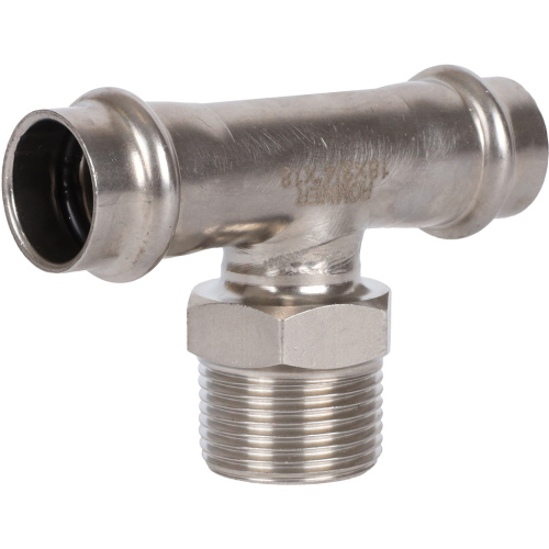 Тройник с резьбой ВПр-НР 18x3/4"x18 пресс, нержавеющая сталь Rommer