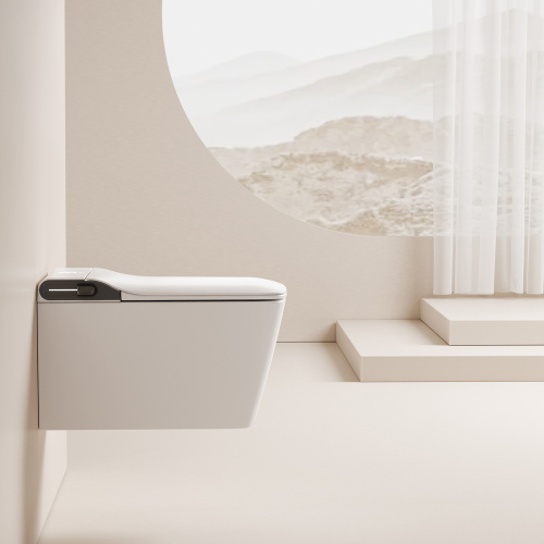 Электронный, подвесной унитаз-биде ABBER Rechteck AC1215S белый