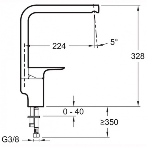 Смеситель для раковины Jacob Delafon AlEo E98331-CP хром, картридж C3, поворотный излив, донный клапан