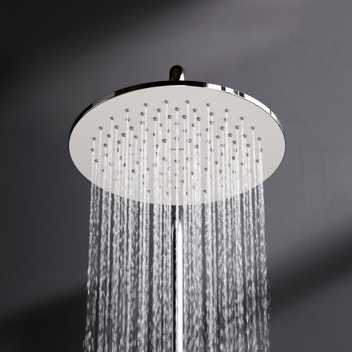 Душевая система Am.Pm Gem F0790000 хром: переключатель, стойка с верхним душем, ручной душ