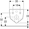 Подвесной унитаз Geberit iCon Square, закрытая форма, Rimfree 201950000